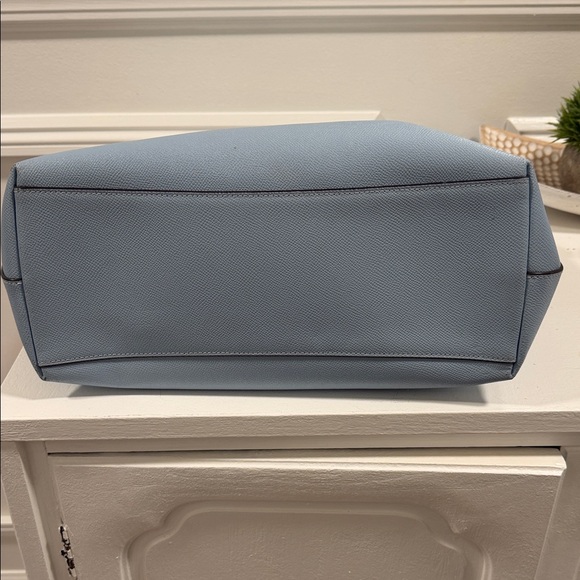 Coach Pale Blue Leather Tote with Silver Hardware - Picture 3 of 8